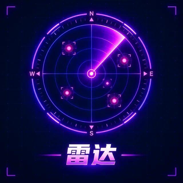 雷达功能示意:小地图上实时显示敌人位置